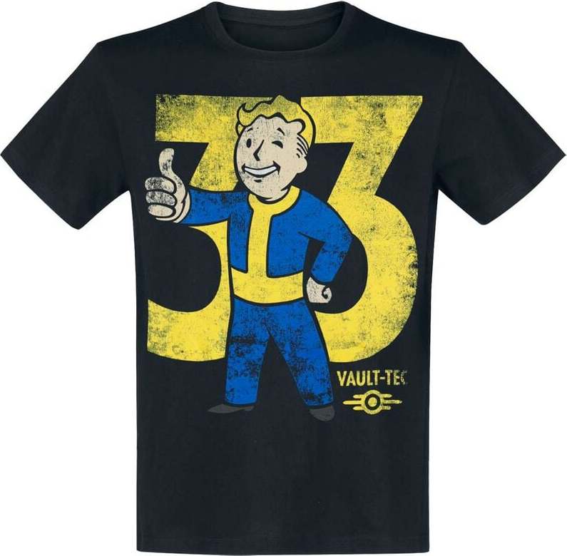 Fallout Vault 33 Tričko černá - Merchstore.cz Fallout Vault 33 Tričko černá - Merchstore.cz
