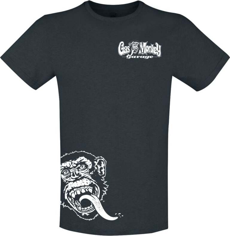 Gas Monkey Garage Side Kick Tričko charcoal - Merchstore.cz Gas Monkey Garage Side Kick Tričko charcoal - Merchstore.cz