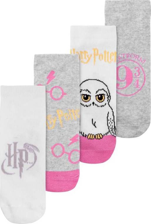 Harry Potter Hedwig - Platform 9 3/4 - balení 4 ks Ponožky vícebarevný - Merchstore.cz Harry Potter Hedwig - Platform 9 3/4 - balení 4 ks Ponožky vícebarevný - Merchstore.cz