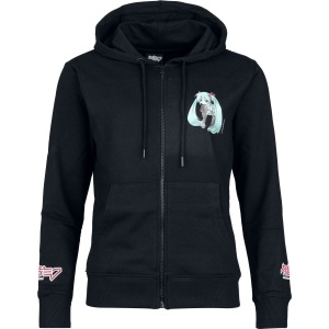 Hatsune Miku Hatsune Miku Dámská mikina s kapucí na zip černá - Merchstore.cz