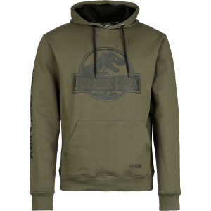 Jurassic Park Jurassic Park Logo Mikina s kapucí khaki - Merchstore.cz