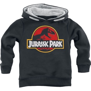 Jurassic Park Kids - Classic Logo detská mikina s kapucí černá - Merchstore.cz
