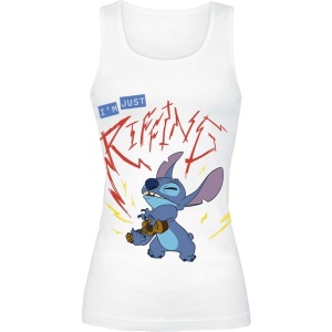 Lilo & Stitch Riffing Dámský top bílá - Merchstore.cz