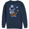 Lilo & Stitch Stitch Flowers Mikina modrá - Merchstore.cz
