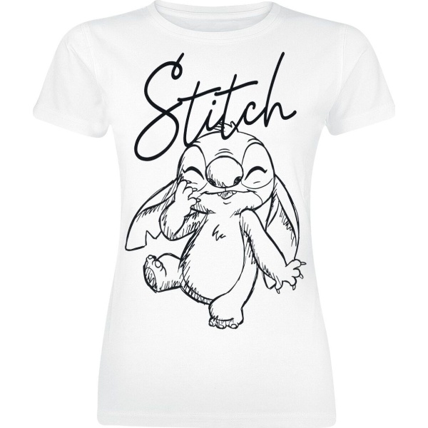 Lilo & Stitch Stitch Sketchy Surprise Dámské tričko bílá - Merchstore.cz