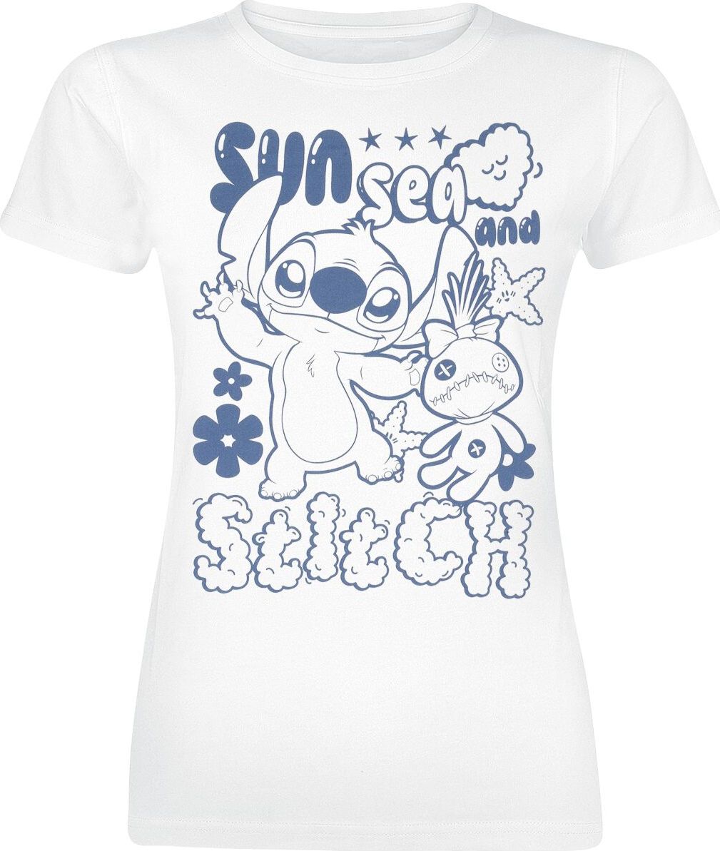 Lilo & Stitch Sun Sea And Stitch Dámské tričko bílá - Merchstore.cz Lilo & Stitch Sun Sea And Stitch Dámské tričko bílá - Merchstore.cz