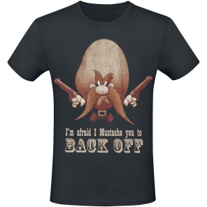 Looney Tunes I'm Afraid I Mustache You To Back Off Tričko černá - Merchstore.cz