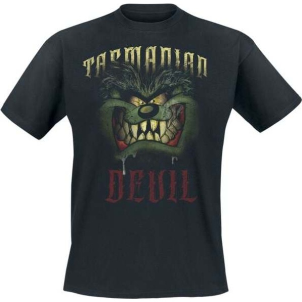 Looney Tunes Tasmanian Devil Tričko černá - Merchstore.cz