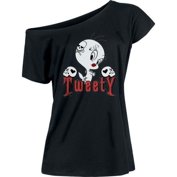 Looney Tunes Tweety - Tattoo Dámské tričko černá - Merchstore.cz