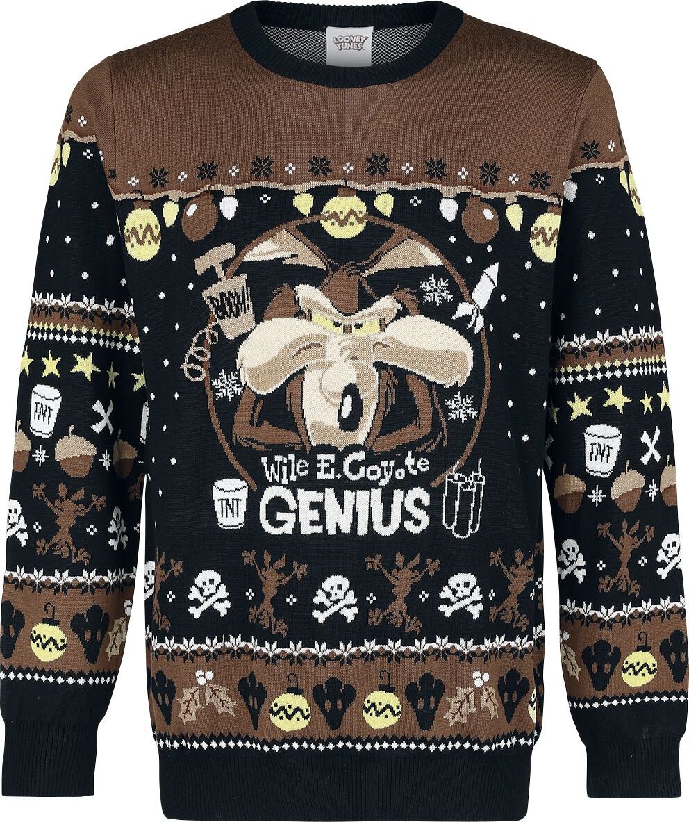 Looney Tunes Wile E Coyote - Genius Pletený svetr vícebarevný - Merchstore.cz Looney Tunes Wile E Coyote - Genius Pletený svetr vícebarevný - Merchstore.cz