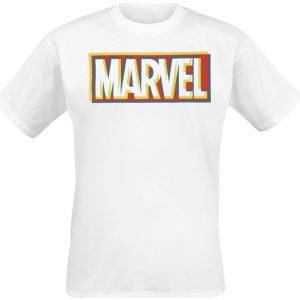 Marvel Glitch Logo Tričko bílá - Merchstore.cz