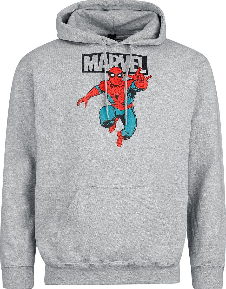 Marvel Spider Man Spider Man Jump Mikina s kapucí šedá - Merchstore.cz Marvel Spider Man Spider Man Jump Mikina s kapucí šedá - Merchstore.cz