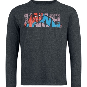 Marvel Spider Man Spider Man Window Tričko s dlouhým rukávem tmavě prošedivělá