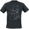 Medvídek Pu Outline Sketch Tričko černá - Merchstore.cz