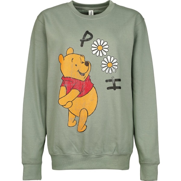 Medvídek Pu Winnie The Pooh Loves Nature Dámská mikina zelená - Merchstore.cz