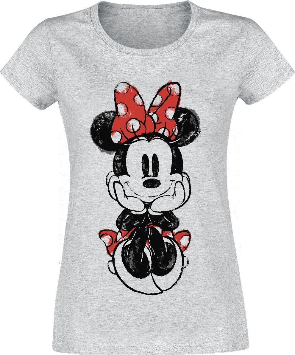 Mickey & Minnie Mouse Minnie Mouse Dámské tričko šedá - Merchstore.cz Mickey & Minnie Mouse Minnie Mouse Dámské tričko šedá - Merchstore.cz