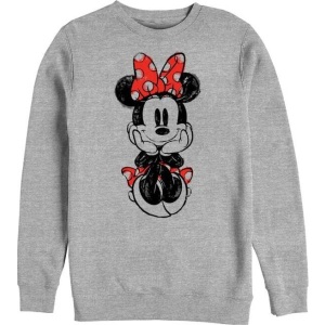 Mickey & Minnie Mouse Sitting Minnie Sketch Mikina šedá - Merchstore.cz