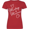 Mickey Mouse Mickey & Minnie Classic Signatures Dámské tričko červená - Merchstore.cz