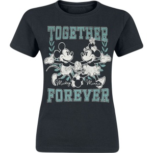 Mickey Mouse Mickey & Minnie Together Forever Dámské tričko černá - Merchstore.cz