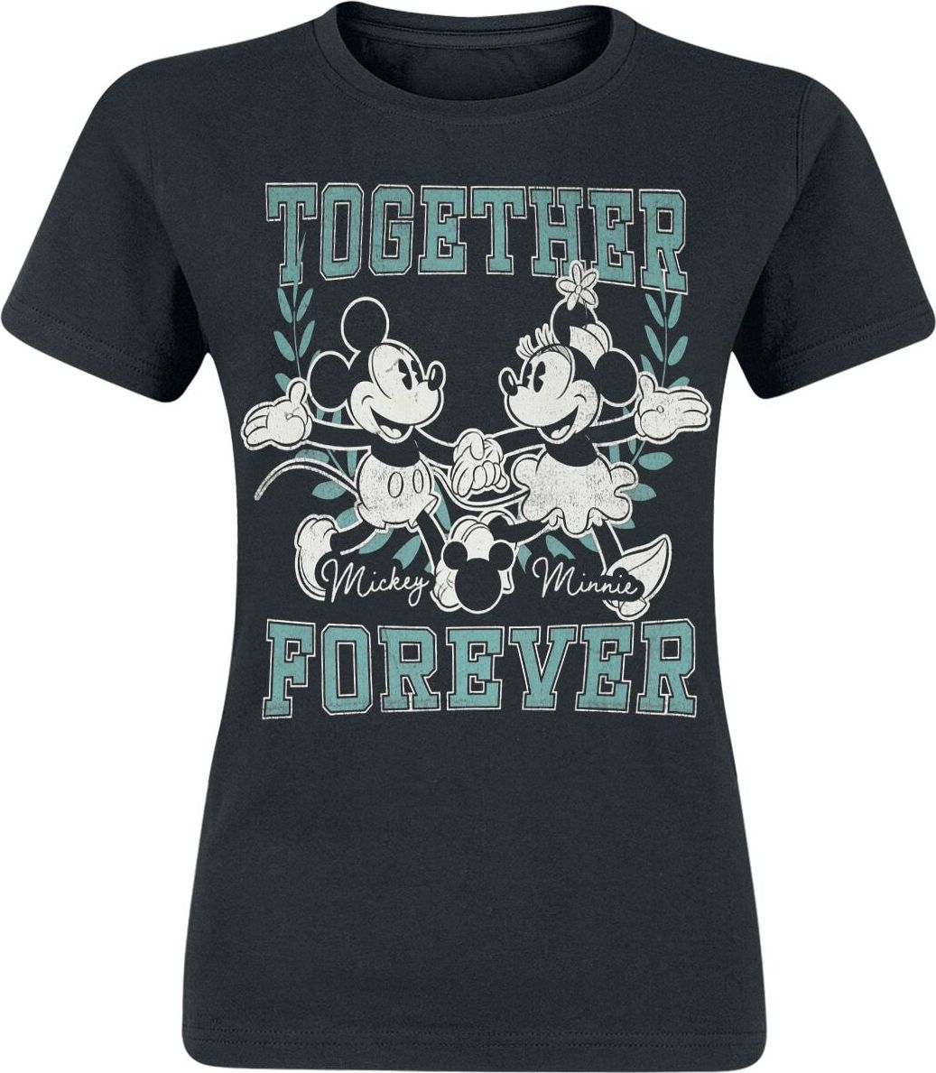 Mickey Mouse Mickey & Minnie Together Forever Dámské tričko černá - Merchstore.cz Mickey Mouse Mickey & Minnie Together Forever Dámské tričko černá - Merchstore.cz