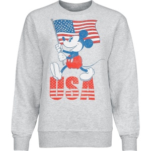 Mickey Mouse Mickey Mouse USA Dámská mikina smíšená svetle šedá - Merchstore.cz