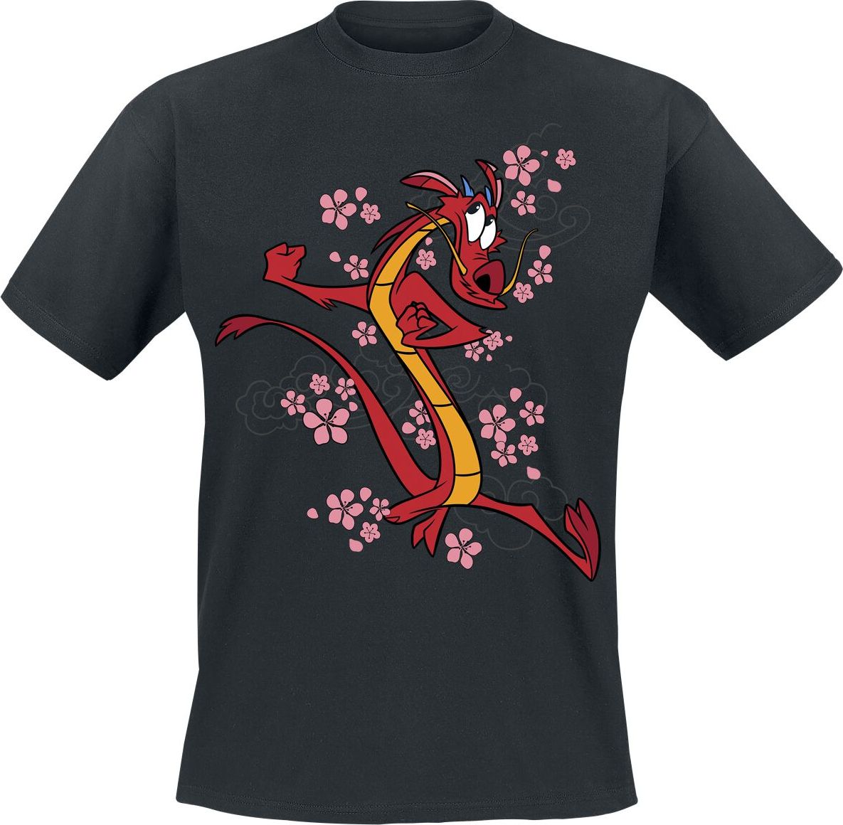 Mulan Mushu Tričko černá - Merchstore.cz Mulan Mushu Tričko černá - Merchstore.cz