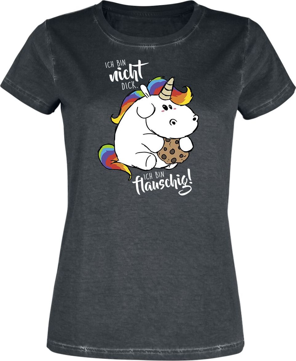 Pummeleinhorn Ich bin nicht dick. Ich bin flauschig! Dámské tričko vícebarevný - Merchstore.cz