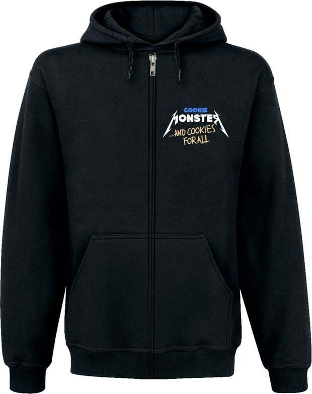 Sesame Street Cookie Monster ... And Cookies For All Mikina s kapucí na zip černá - Merchstore.cz Sesame Street Cookie Monster ... And Cookies For All Mikina s kapucí na zip černá - Merchstore.cz
