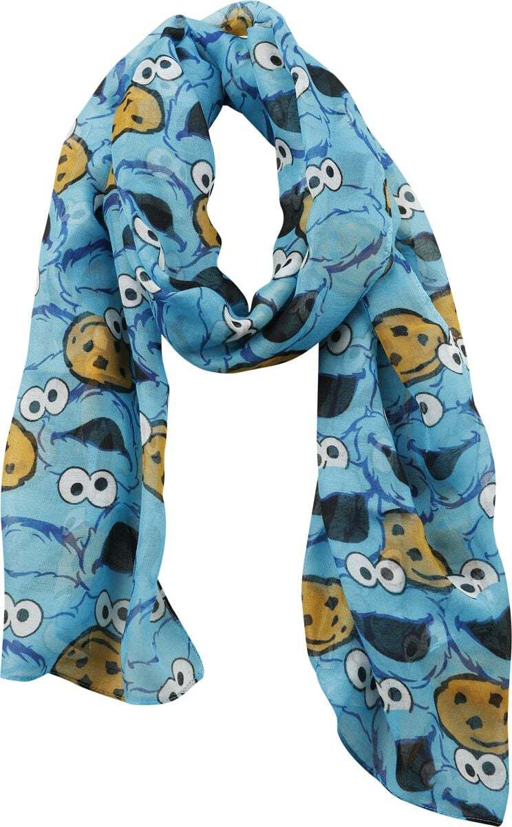 Sesame Street Cookie Monster Šátek/šála modrá - Merchstore.cz Sesame Street Cookie Monster Šátek/šála modrá - Merchstore.cz