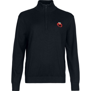 Sesame Street Bunda Elmo se zapínáním na zip Dámská mikina černá - Merchstore.cz