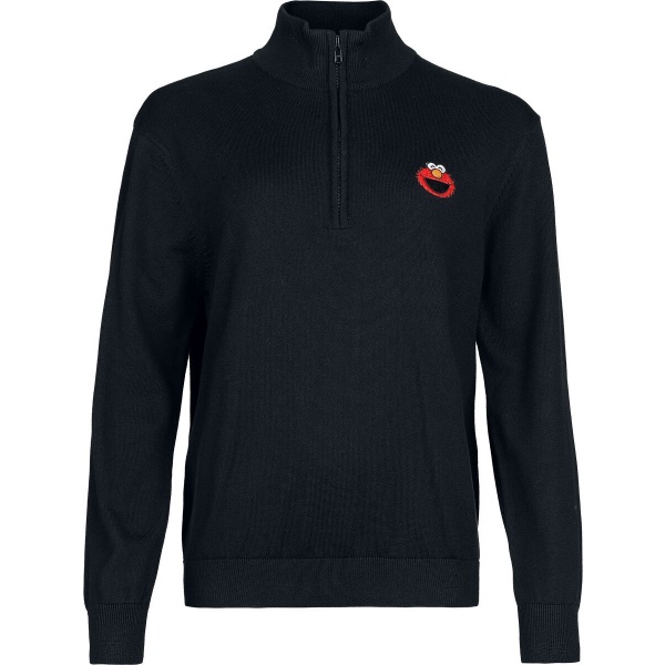 Sesame Street Bunda Elmo se zapínáním na zip Dámská mikina černá - Merchstore.cz
