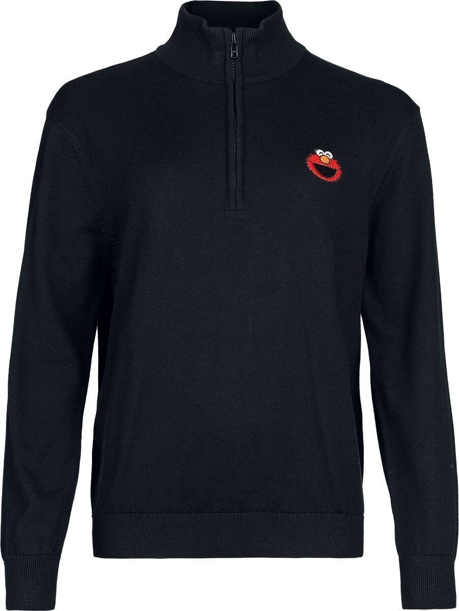 Sesame Street Bunda Elmo se zapínáním na zip Dámská mikina černá - Merchstore.cz