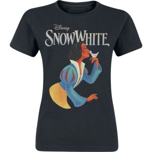 Sněhurka a sedm trpaslíků Snowwhite Dove Kisses Dámské tričko černá - Merchstore.cz