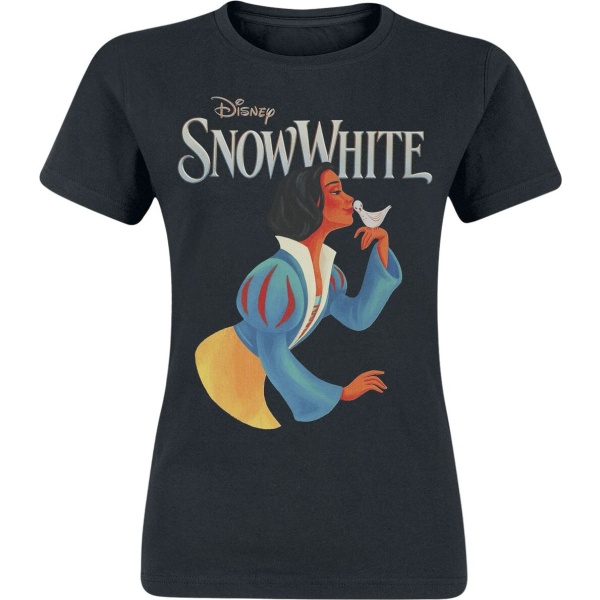 Sněhurka a sedm trpaslíků Snowwhite Dove Kisses Dámské tričko černá - Merchstore.cz