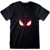 Spider-Man Spiderman Miles Morales Mask Glitch Tričko černá - Merchstore.cz