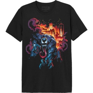 Spider-Man Venom City Fire Tričko černá - Merchstore.cz