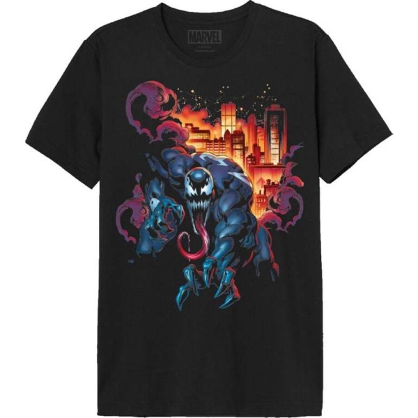Spider-Man Venom City Fire Tričko černá - Merchstore.cz
