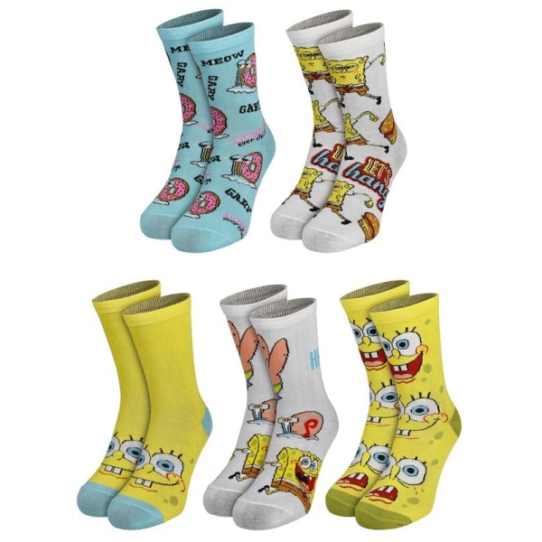 SpongeBob SquarePants SpongeBob Schwammkopf - 5er Pack Herrensocken Ponožky vícebarevný - Merchstore.cz