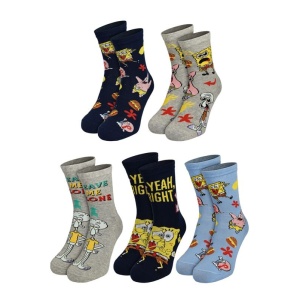 SpongeBob SquarePants SpongeBob Schwammkopf - 5er Pack Herrensocken Ponožky vícebarevný - Merchstore.cz