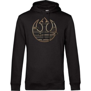 Star Wars Gold Rebel Logo Mikina s kapucí na zip černá - Merchstore.cz