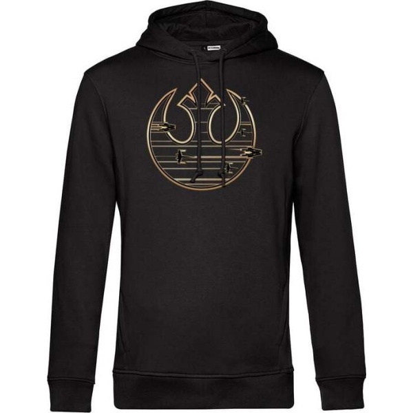 Star Wars Gold Rebel Logo Mikina s kapucí na zip černá - Merchstore.cz