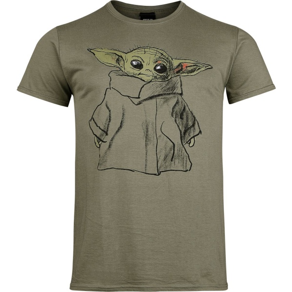Star Wars Grogu Sketch Tričko zelená - Merchstore.cz