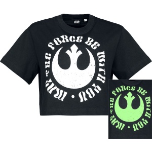 Star Wars May The Force Be With You (svítí v tmě) Dámské tričko černá - Merchstore.cz