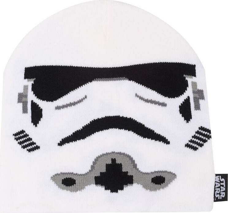 Star Wars Stormtrooper Beanie čepice bílá/cerná - Merchstore.cz Star Wars Stormtrooper Beanie čepice bílá/cerná - Merchstore.cz
