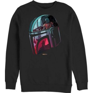 Star Wars The Mandalorian - Helmet Explanation Mikina černá - Merchstore.cz