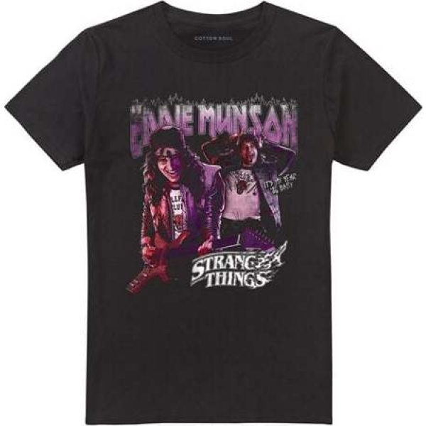 Stranger Things Eddie Munson Homage 86 Tričko černá - Merchstore.cz