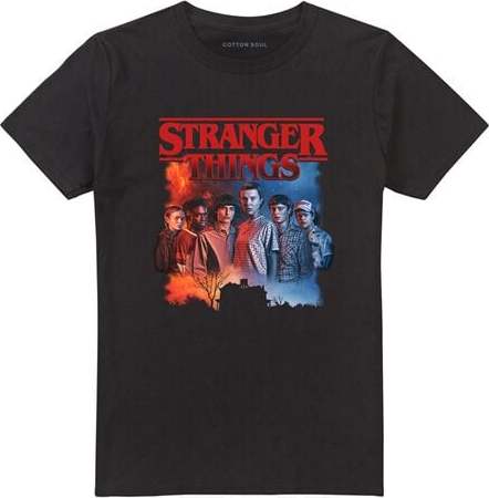 Stranger Things Hawkins Creel House Poster Tričko černá - Merchstore.cz Stranger Things Hawkins Creel House Poster Tričko černá - Merchstore.cz