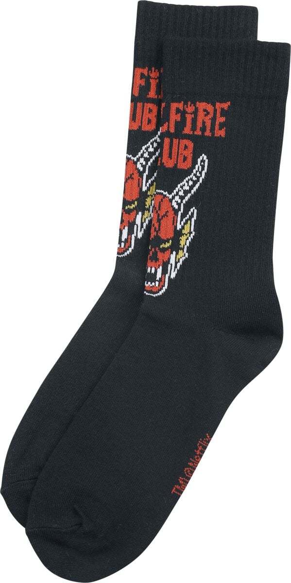 Stranger Things Hellfire Club Ponožky cerná/cervená/bílá - Merchstore.cz Stranger Things Hellfire Club Ponožky cerná/cervená/bílá - Merchstore.cz