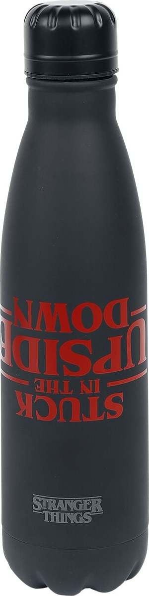 Stranger Things Stuck in the upside down láhev černá - Merchstore.cz Stranger Things Stuck in the upside down láhev černá - Merchstore.cz