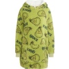The Grinch Oversized zimní mikina Grinch Face and Lettering Mikina s kapucí zelená - Merchstore.cz